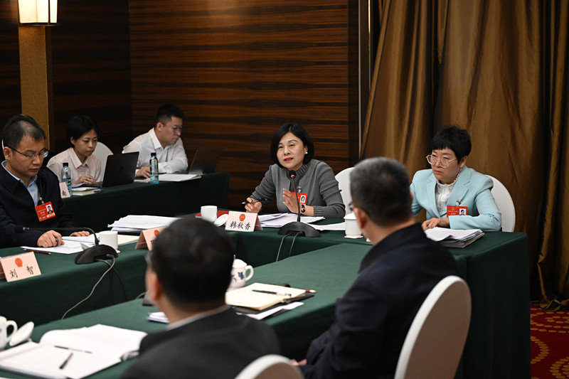 3月7日上午，出席十四届全国人大三次会议的辽宁代表团分组审查计划报告和草案、预算报告和草案。